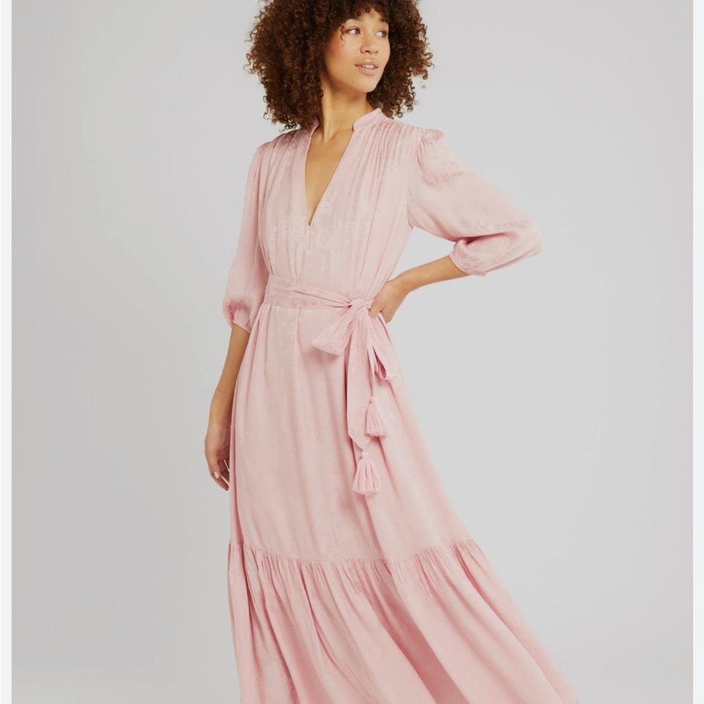 Mille Pink Jacquard Dress